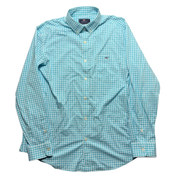 Vineyard Vines Other - Vineyard Vines‎ Performance Classic Fit Tucker Shirt Mens XL Gingham Blue